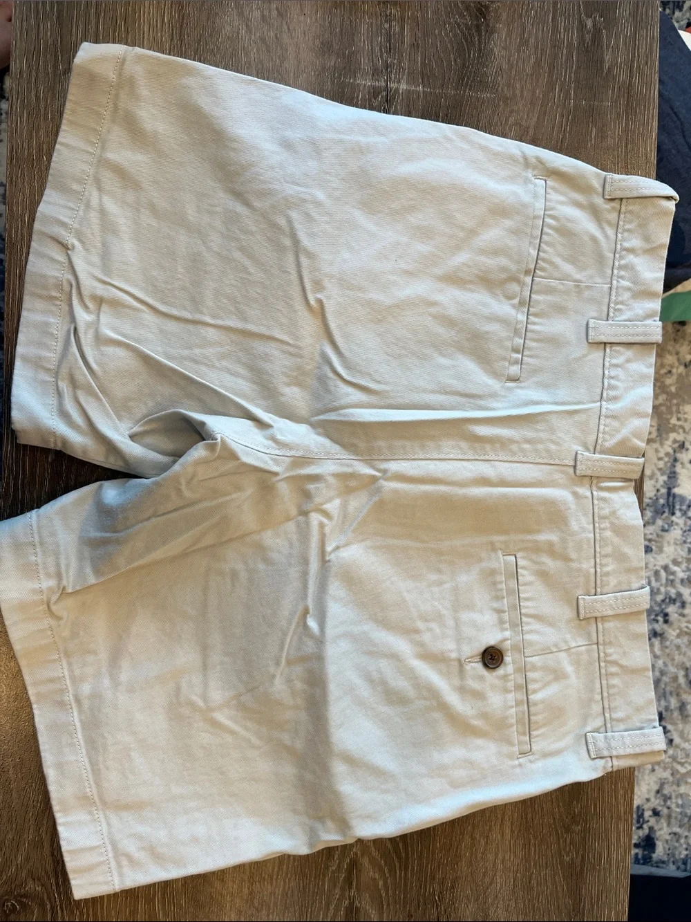 J. Crew Men's Light Beige Flat-Front Cotton Shorts
